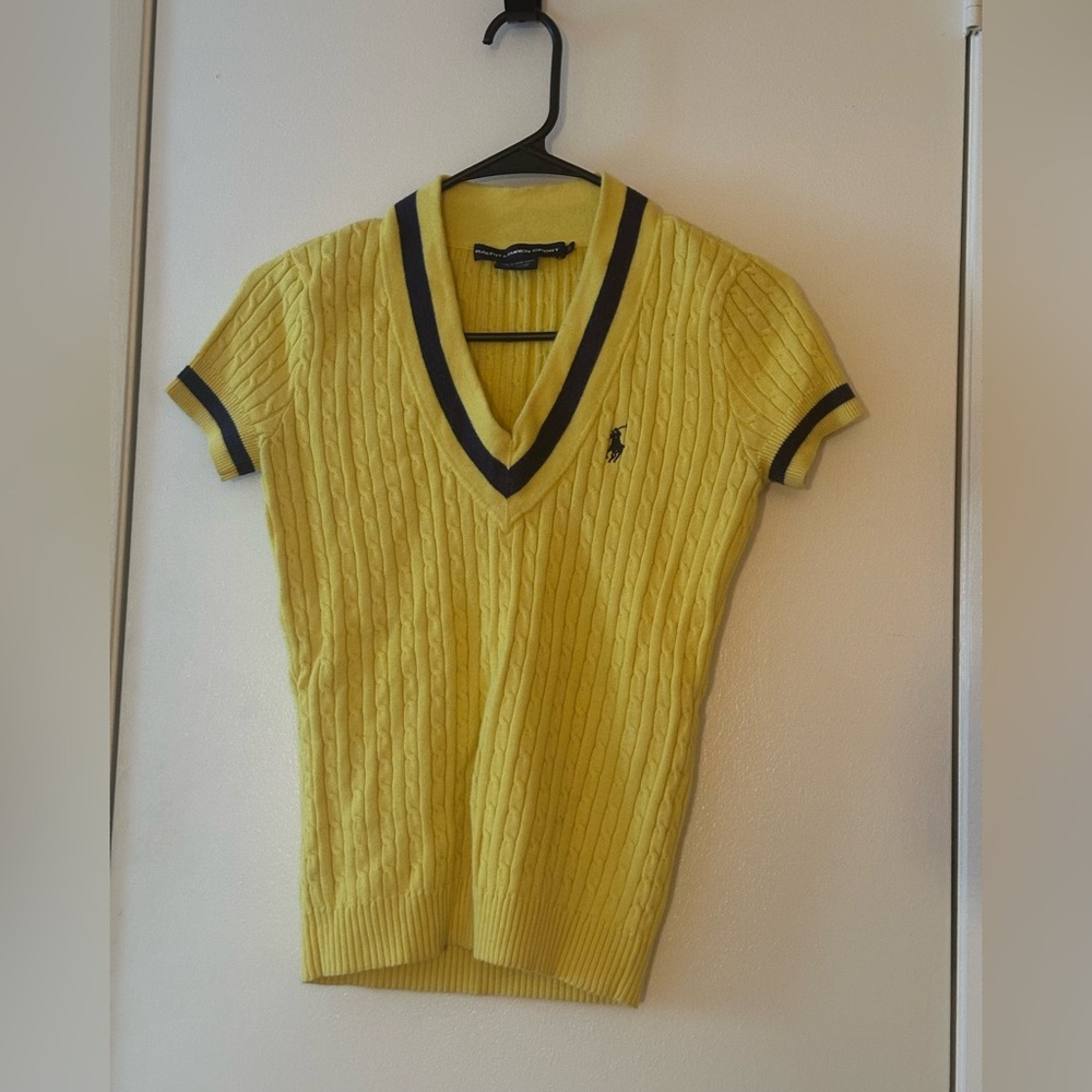 Ralph Lauren Yellow Cable Knit Sweater